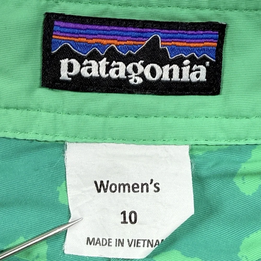 Patagonia Wavefarer Board Shorts Womens 10 Teal Sand Dollar Surf Swim Nylon‎